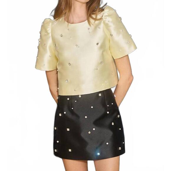 NEW HUNTER BELL britt mini skirt in onyx